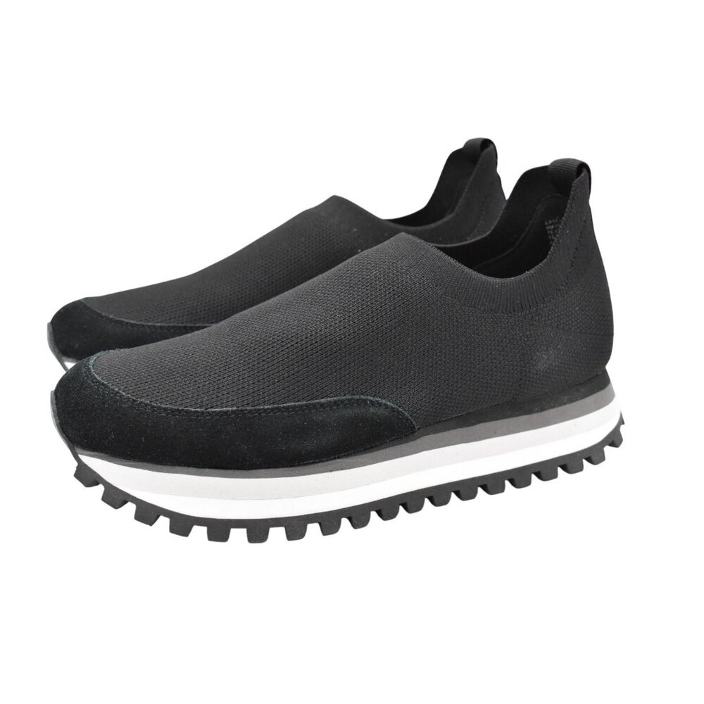 Blondo Lakelyn Sneaker Women 9.5 Black Water Resistant Knit Slip On Shoes NWB
